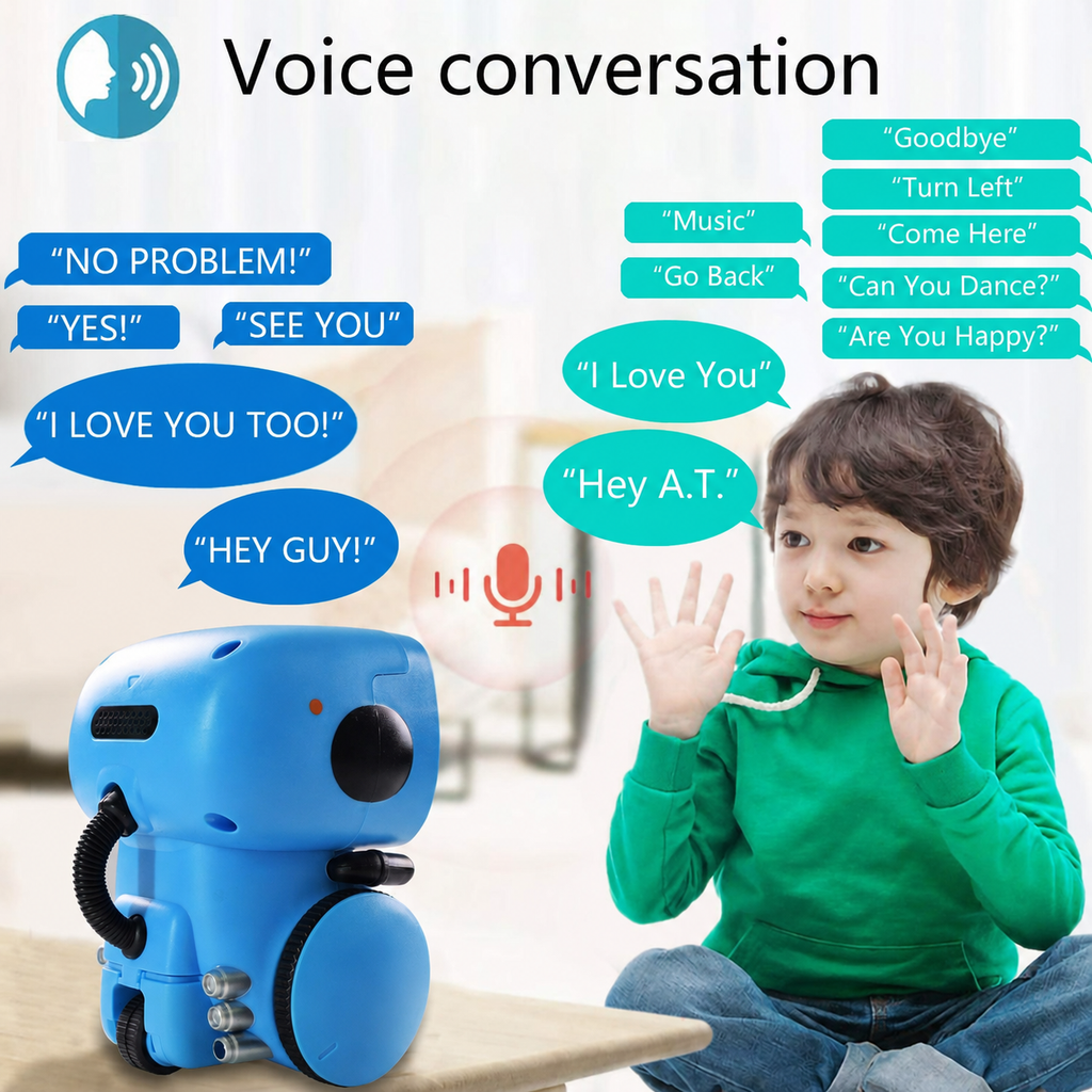 Interactive Robot Toy for Kids – Blue