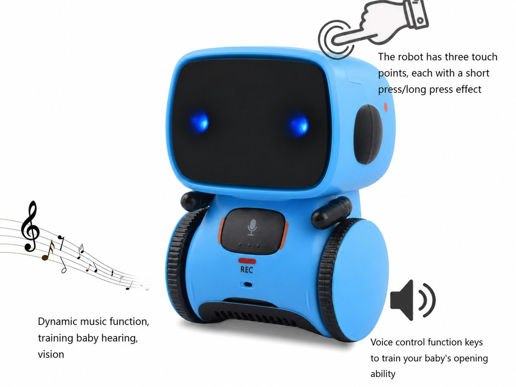 Interactive Robot Toy for Kids – Blue