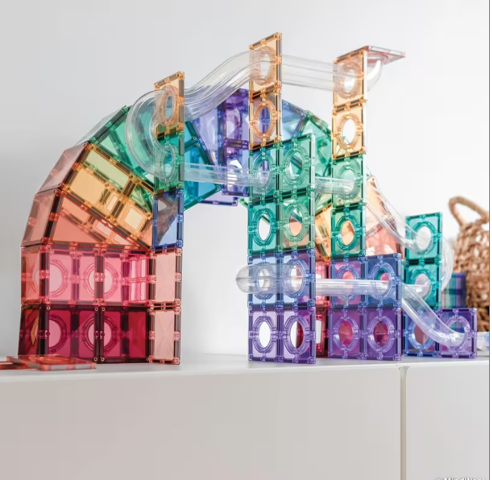 Pastel Ball Run Pack – 106-Piece Magnetic Building Set