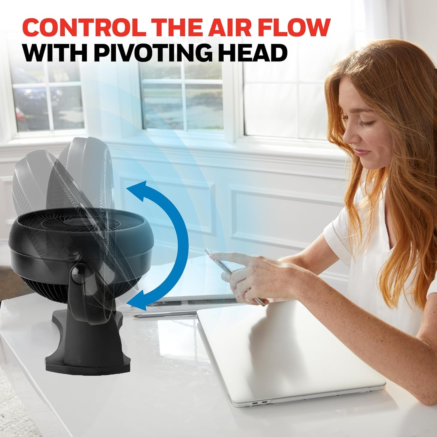 Honeywell TurboForce Air Circulator 10.91" 3 Speed Floor Fan, Black (HT-900)