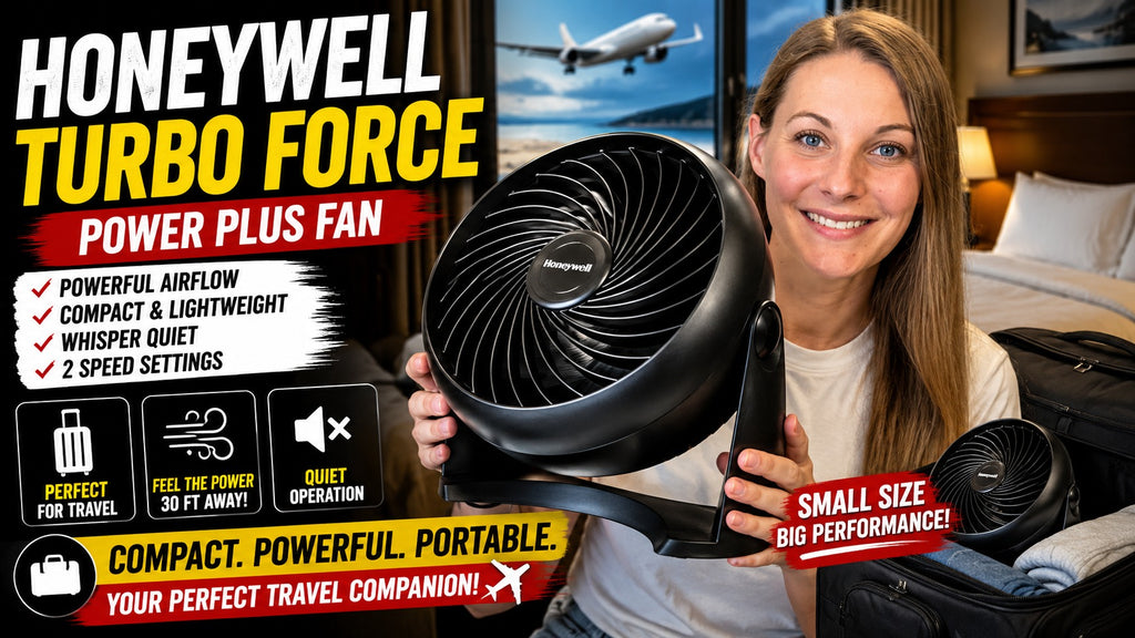 Honeywell TurboForce Air Circulator 10.91" 3 Speed Floor Fan, Black (HT-900)